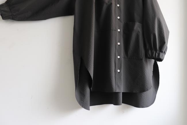 ランダムポケットワイドチュニック (ブラック)