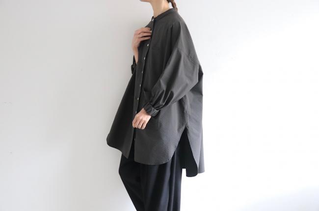 ランダムポケットワイドチュニック (ブラック)