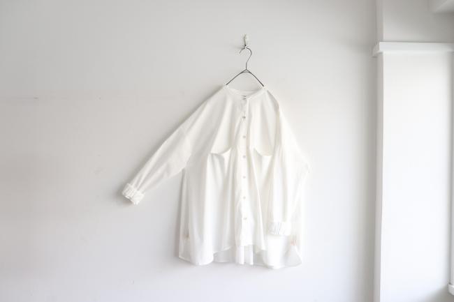 ボックスポケットサーキュラーシャツ (ホワイト)