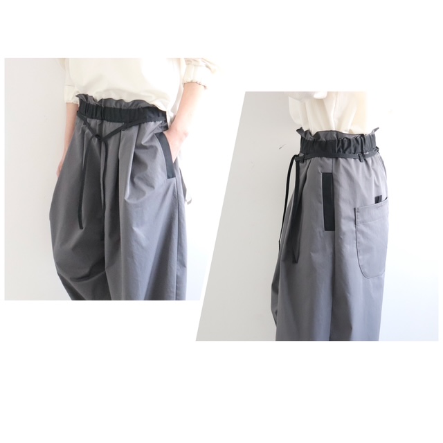 メローフリルウエストコンビタックパンツ　(スミクロ)