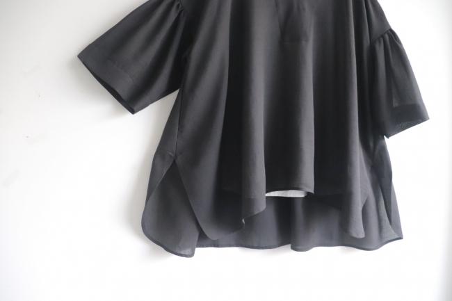 セーラーカラーサーキュラーシャツ (ブラック)