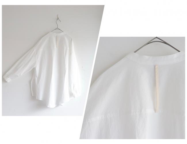 サイドフリルスリットシャツ　(ホワイト)