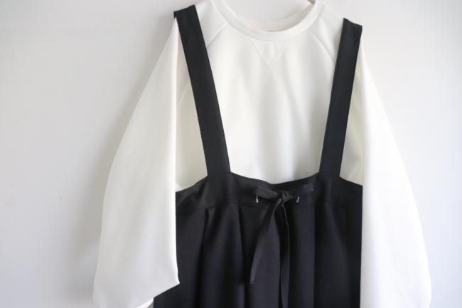 サスペンダータックパンツ (ブラック)