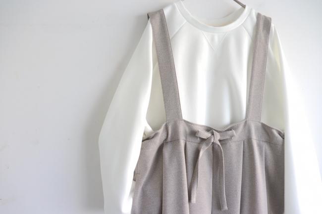 サスペンダータックパンツ (スモーキーグレージュ)