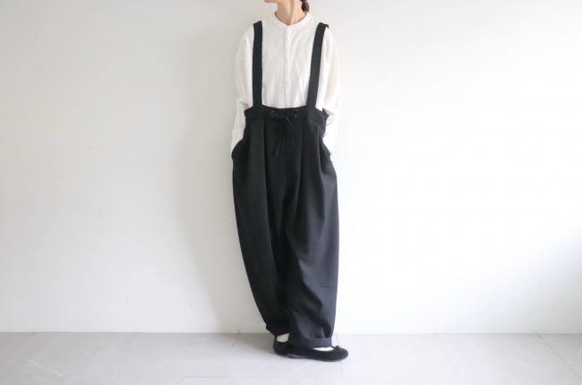 サスペンダータックパンツ (ブラック)