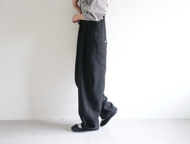 サスペンダータックパンツ (ブラック)