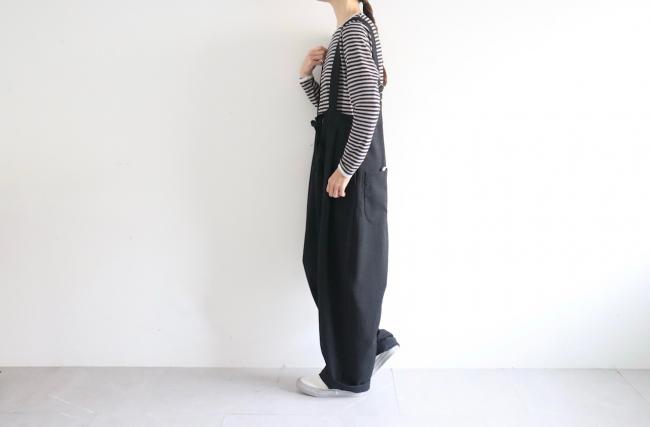 サスペンダータックパンツ (ブラック)