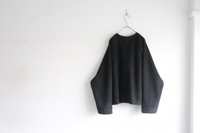 メルトンフリースワイドプルオーバー　(ブラック)