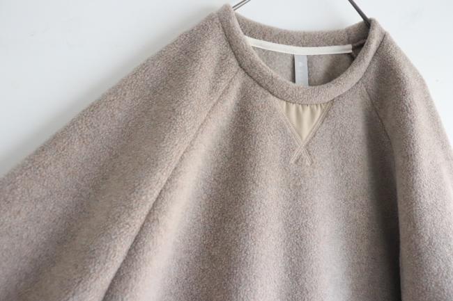 メルトンフリースワイドプルオーバー　(モカ)