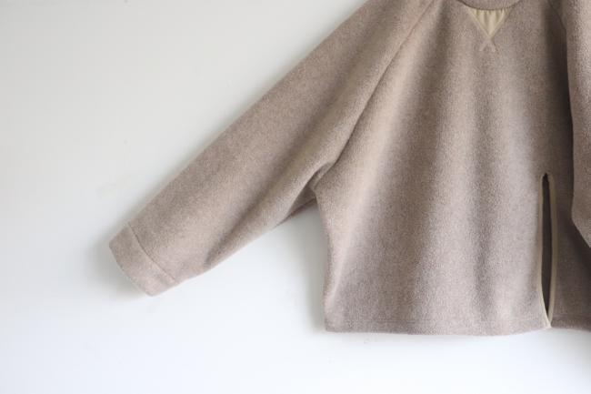 メルトンフリースワイドプルオーバー　(モカ)