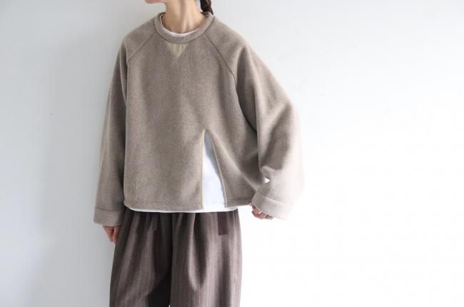 メルトンフリースワイドプルオーバー　(モカ)