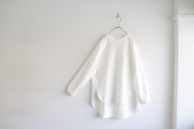 つけ襟チュニックシャツ(ホワイト)