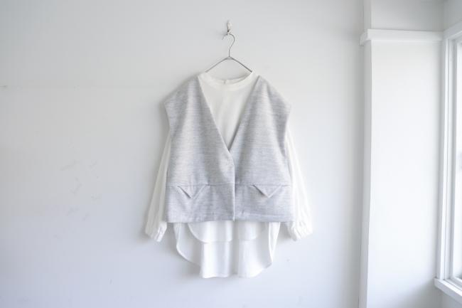 △フラップポケットウーリーベスト (グレーミックス)