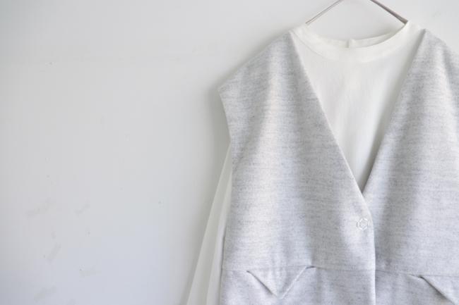 △フラップポケットウーリーベスト (グレーミックス)