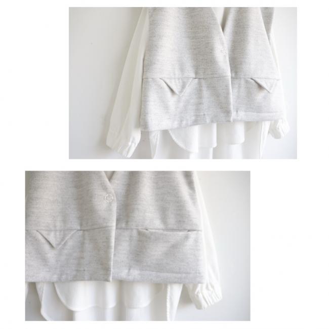 △フラップポケットウーリーベスト (グレーミックス)