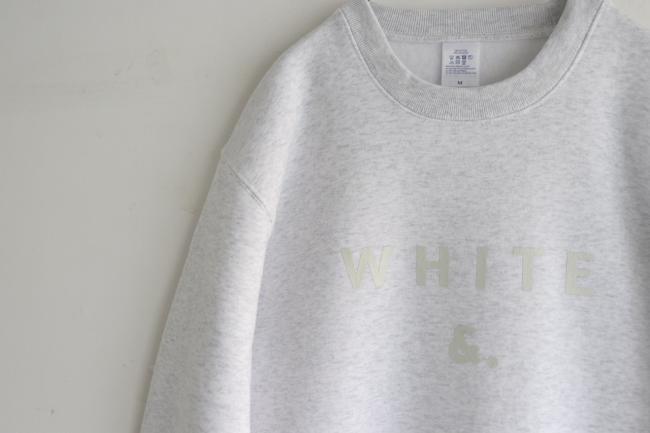 オリジナルロゴスエット裏起毛 (アッシュホワイト)
