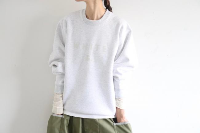 オリジナルロゴスエット裏起毛 (アッシュホワイト)