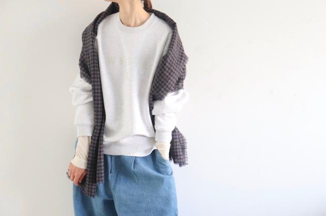 オリジナルロゴスエット裏起毛 (アッシュホワイト)