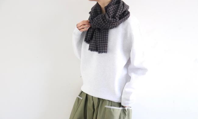 オリジナルロゴスエット裏起毛 (アッシュホワイト)