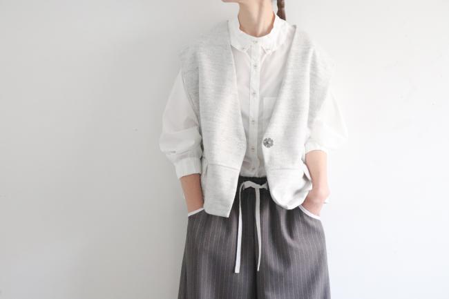 △フラップポケットウーリーベスト (グレーミックス)